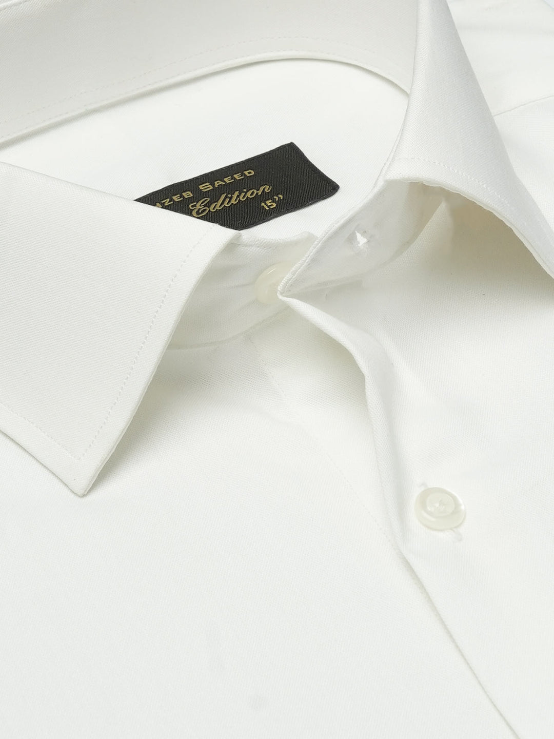 White Plain, French Collar, Elite Edition, Men’s Formal Shirt (FS-2087)