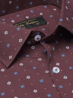 Red Printed, Elite Edition, French Collar Men’s Formal Shirt (FS-2089)