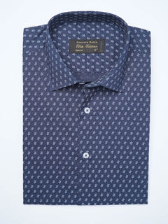 Blue Printed, Elite Edition, French Collar Men’s Formal Shirt (FS-2091)