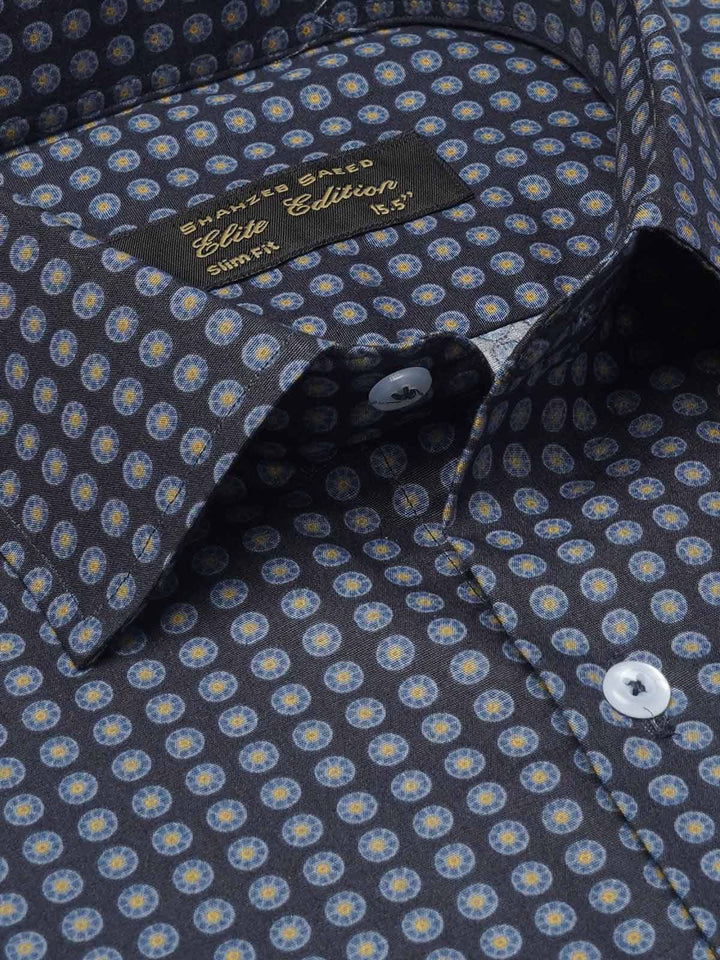 Multi Printed, Elite Edition, French Collar Men’s Formal Shirt (FS-2092)