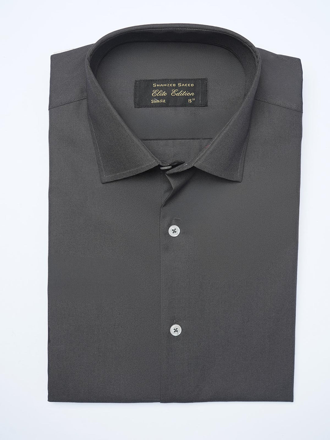 Charcoal Plain, Cutaway Collar, Elite Edition, Men’s Formal Shirt  (FS-2095)