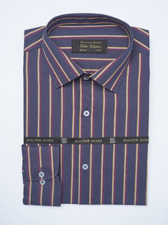 Multi Color Self Striped, Elite Edition, Cutaway Collar Men’s Formal Shirt (FS-2107)