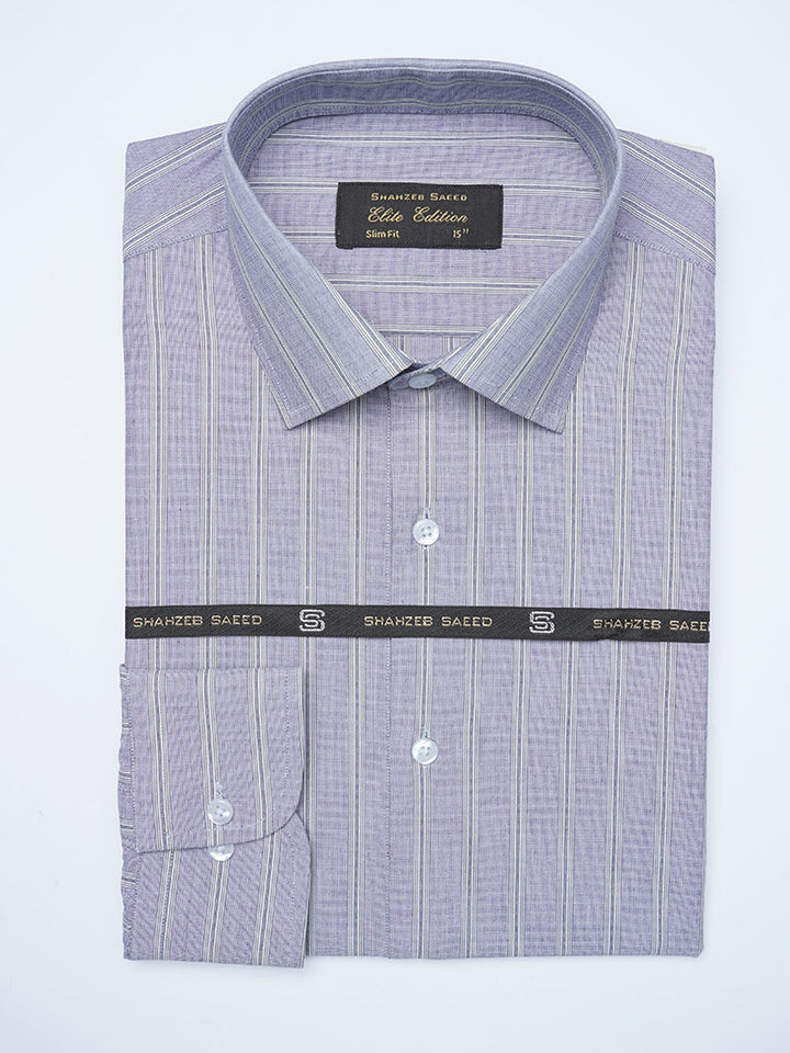 Blue & Green Self Striped, Elite Edition, Cutaway Collar Men’s Formal Shirt (FS-2110)