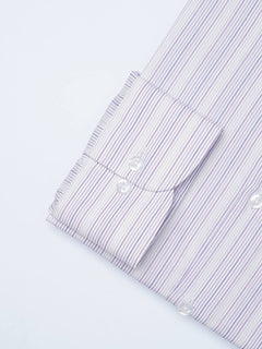 Purple Self Striped, Elite Edition, Cutaway Collar Men’s Formal Shirt (FS-2112)