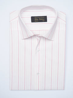 Pink Self Striped, Elite Edition, Cutaway Collar Men’s Formal Shirt (FS-2117)