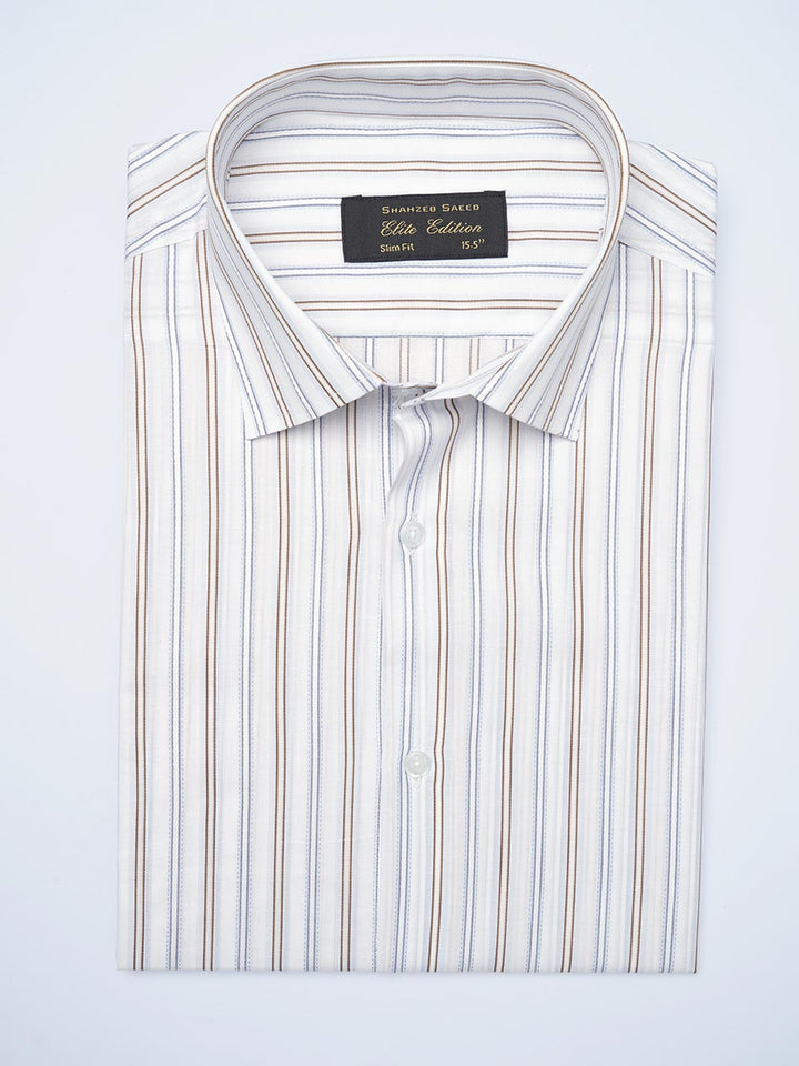 Multi Self Striped, Elite Edition, Cutaway Collar Men’s Formal Shirt (FS-2120)