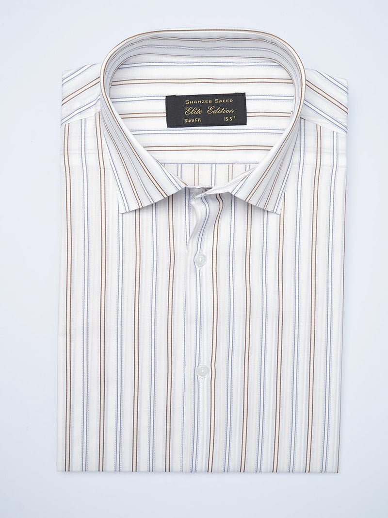 Multi Self Striped, Elite Edition, Cutaway Collar Men’s Formal Shirt (FS-2120)