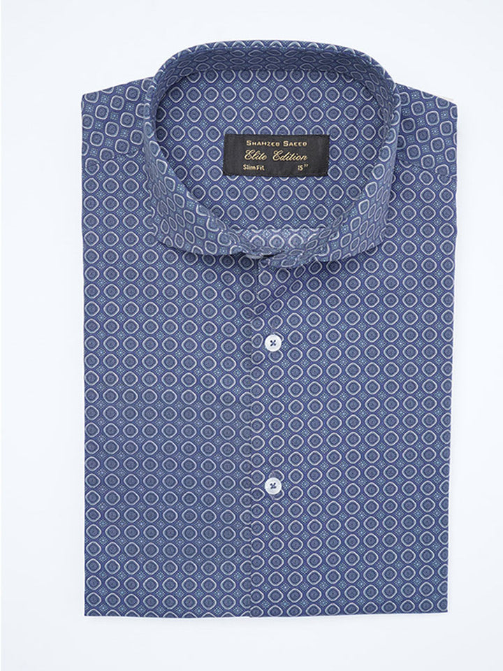 Purple Printed, Elite Edition, Cutaway Collar Men’s Formal Shirt (FS-2137)