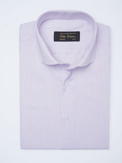 Light Purple Self Striped, Elite Edition, Cutaway Collar Men’s Formal Shirt (FS-2143)