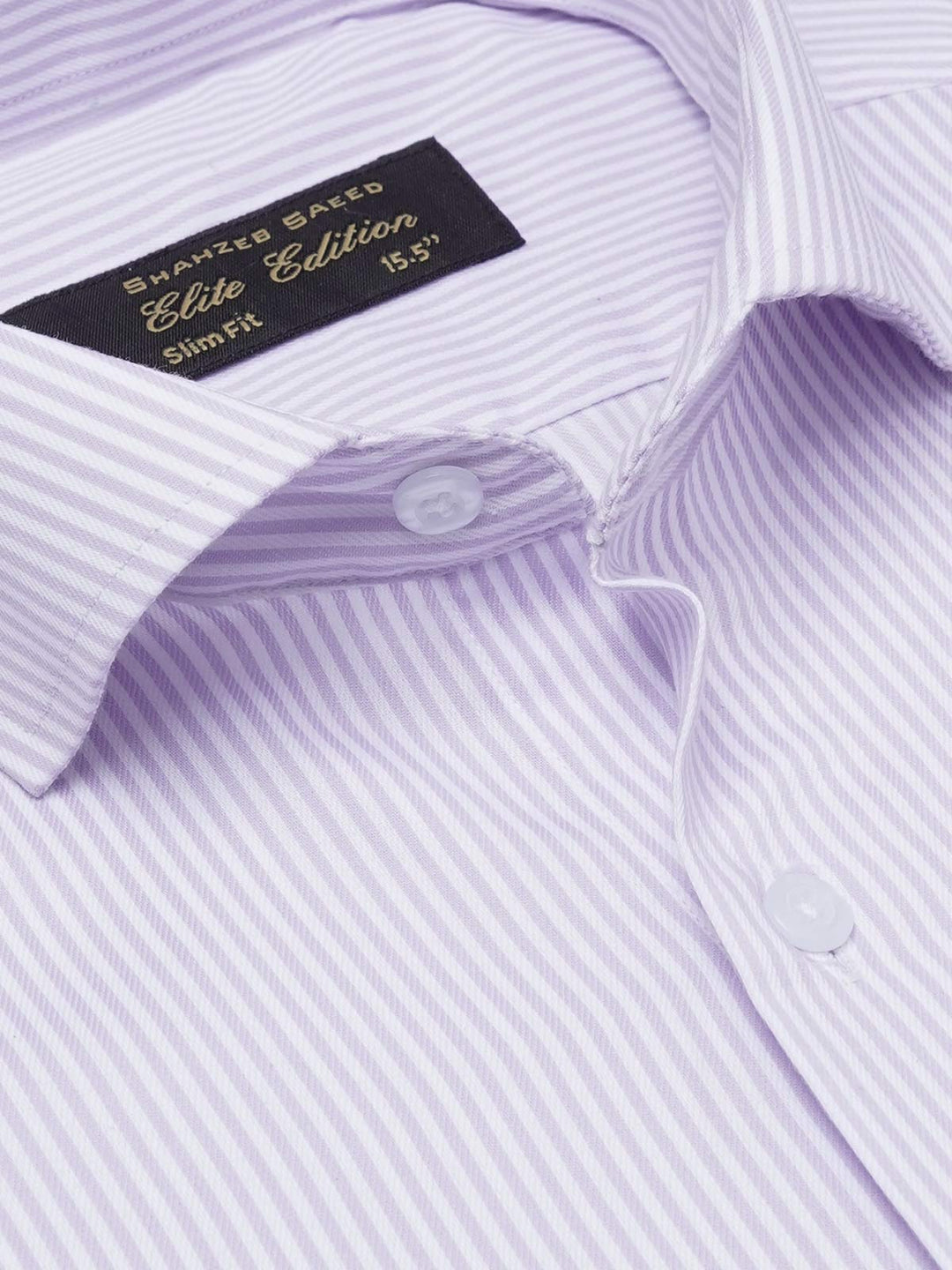 Light Purple Self Striped, Elite Edition, Cutaway Collar Men’s Formal Shirt (FS-2143)