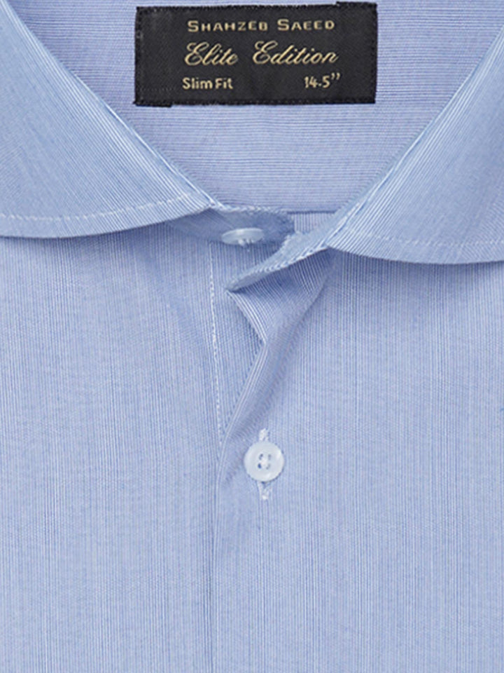 Blue Self Striped, Elite Edition, Cutaway Collar Men’s Formal Shirt (FS-2145)