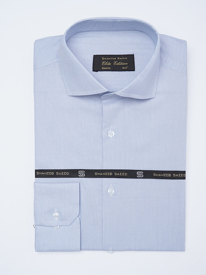 Blue & White Self Striped, Elite Edition, Cutaway Collar Men’s Formal Shirt (FS-2150)