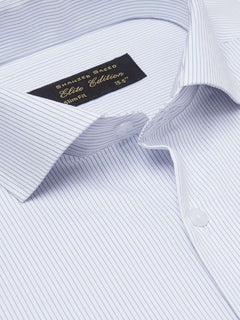 Blue Self Striped, Elite Edition, Cutaway Collar Men’s Formal Shirt (FS-2159)