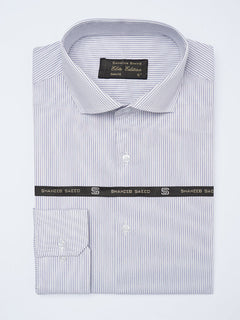 Blue & White Self Striped, Elite Edition, Cutaway Collar Men’s Formal Shirt (FS-2174)