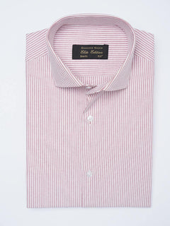 Red & White Self Striped, Elite Edition, Cutaway Collar Men’s Formal Shirt (FS-2175)