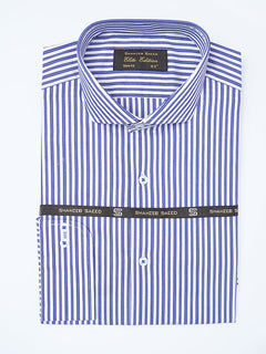 Blue Self Striped, Elite Edition, Cutaway Collar Men’s Formal Shirt (FS-2191)