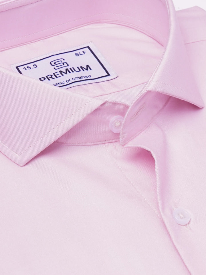 Pink Plain, Cutaway Collar, Premium Edition, Men’s Formal Shirt (FS-2195)