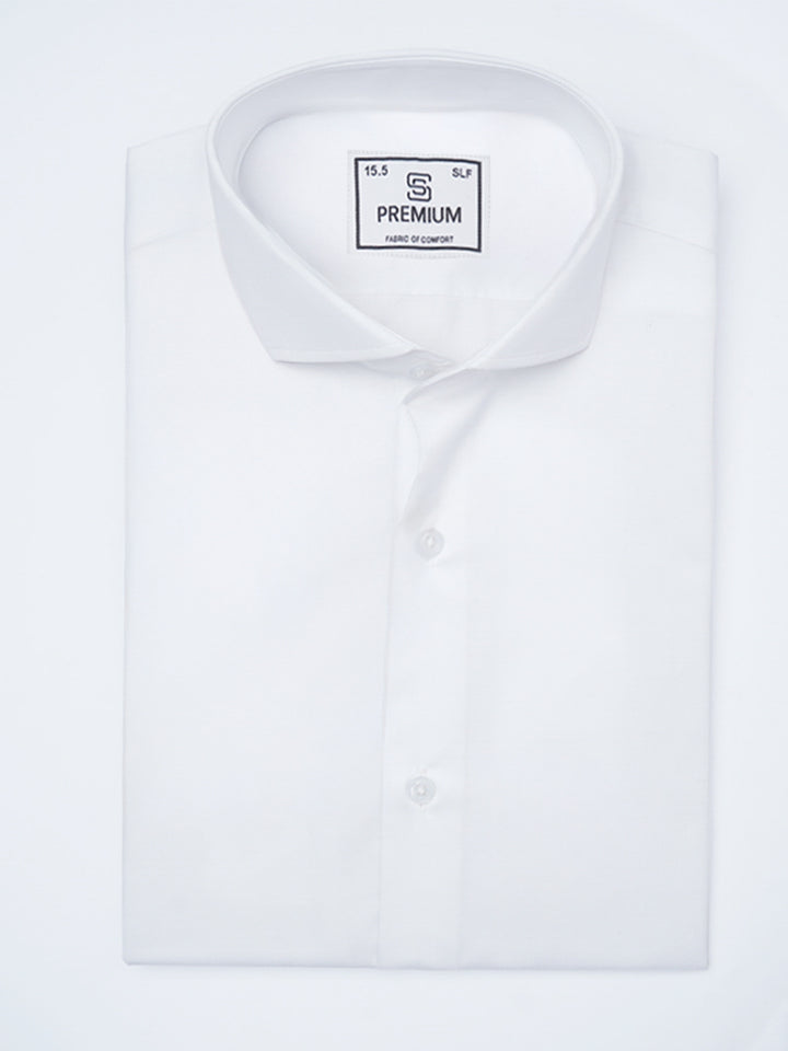 White Plain, Cutaway Collar, Premium Edition, Men’s Formal Shirt (FS-2197)