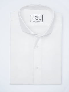 White Self, Cutaway Collar, Premium Edition, Men’s Formal Shirt (FS-2198)