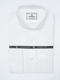 White Self, Cutaway Collar, Premium Edition, Men’s Formal Shirt (FS-2198)