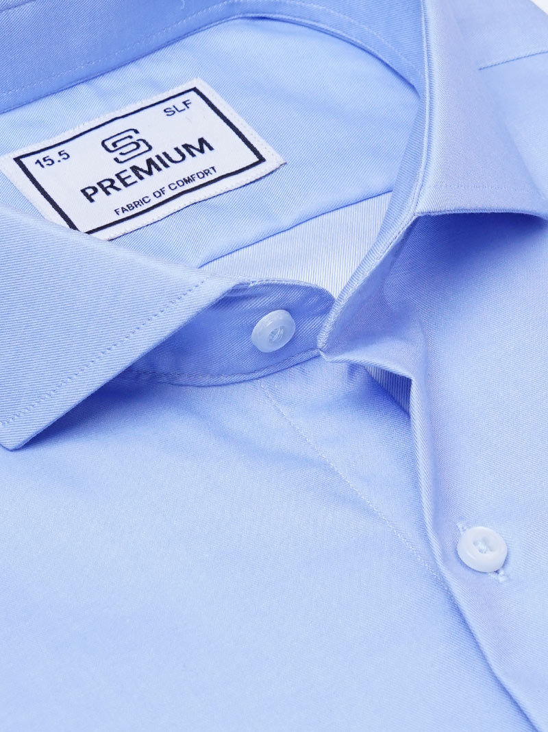 Blue Plain, Cutaway Collar, Premium Edition, Men’s Formal Shirt (FS-2199)