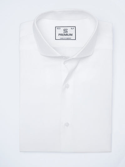 White Self, Cutaway Collar, Premium Edition, Men’s Formal Shirt (FS-2200)