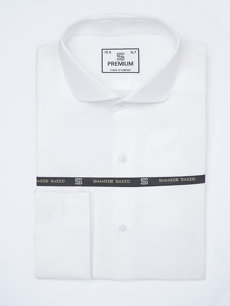 White Self, Cutaway Collar, Premium Edition, Men’s Formal Shirt (FS-2200)