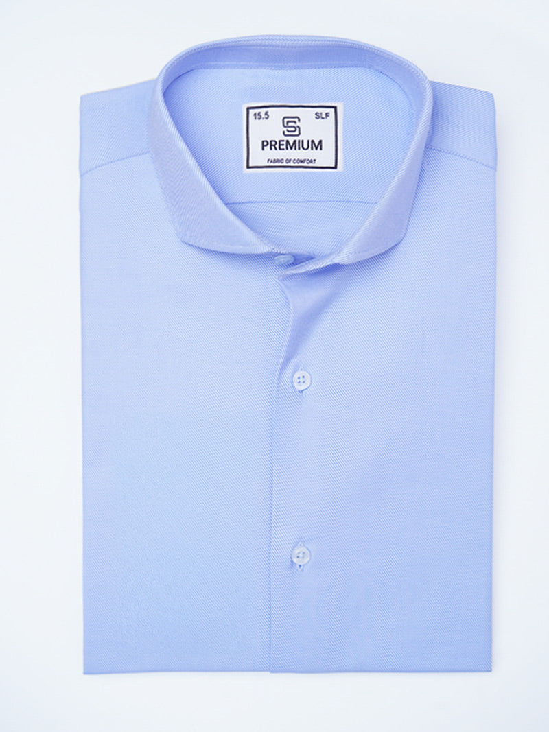 Blue Self Striped, Elite Edition, Cutaway Collar Men’s Formal Shirt (FS-2202)