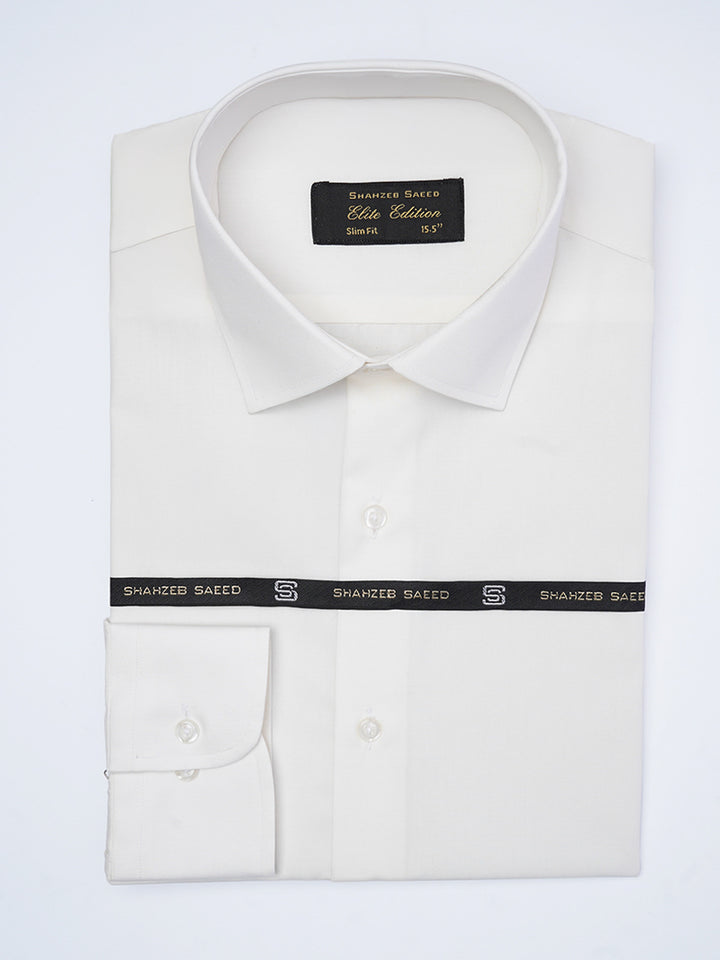 Off White Plain, French Collar, Elite Edition, Men’s Formal Shirt (FS-2205)