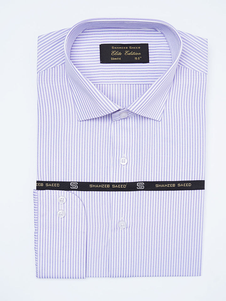 Indigo Self Striped, Elite Edition, Cutaway Collar Men’s Formal Shirt (FS-2226)