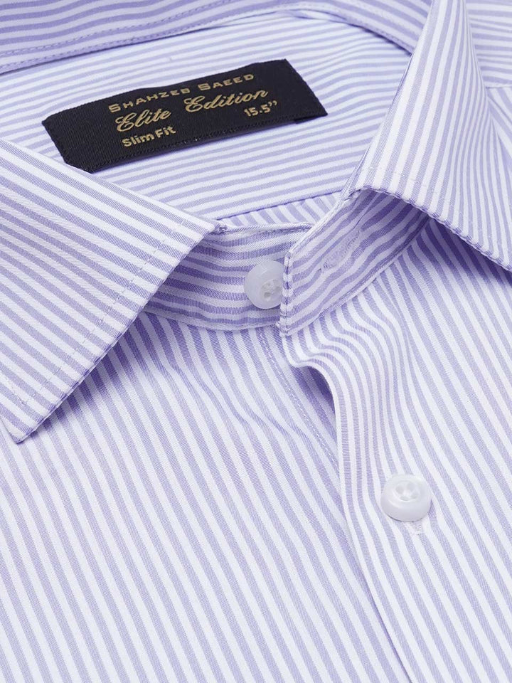 Indigo Self Striped, Elite Edition, Cutaway Collar Men’s Formal Shirt (FS-2226)