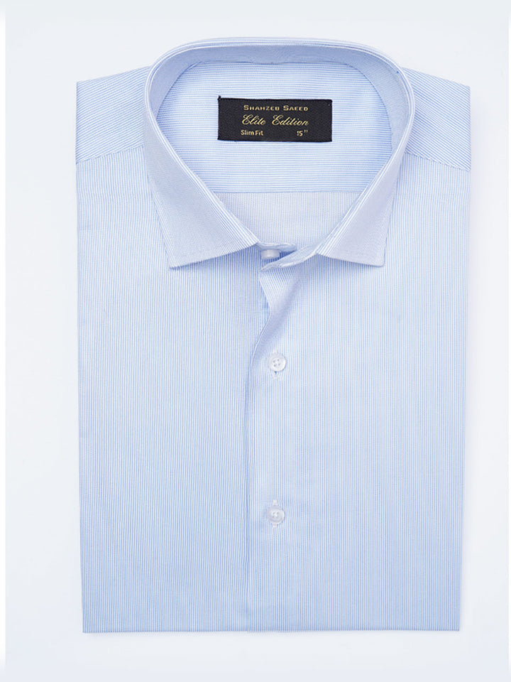 Blue Self Striped, Elite Edition, Cutaway Collar Men’s Formal Shirt (FS-2230)