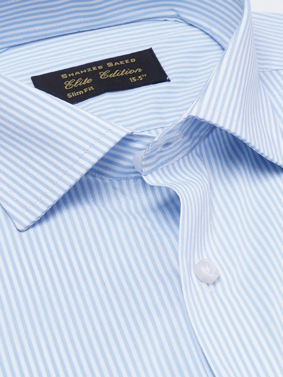 Blue Self Striped, Elite Edition, Cutaway Collar Men’s Formal Shirt (FS-2231)