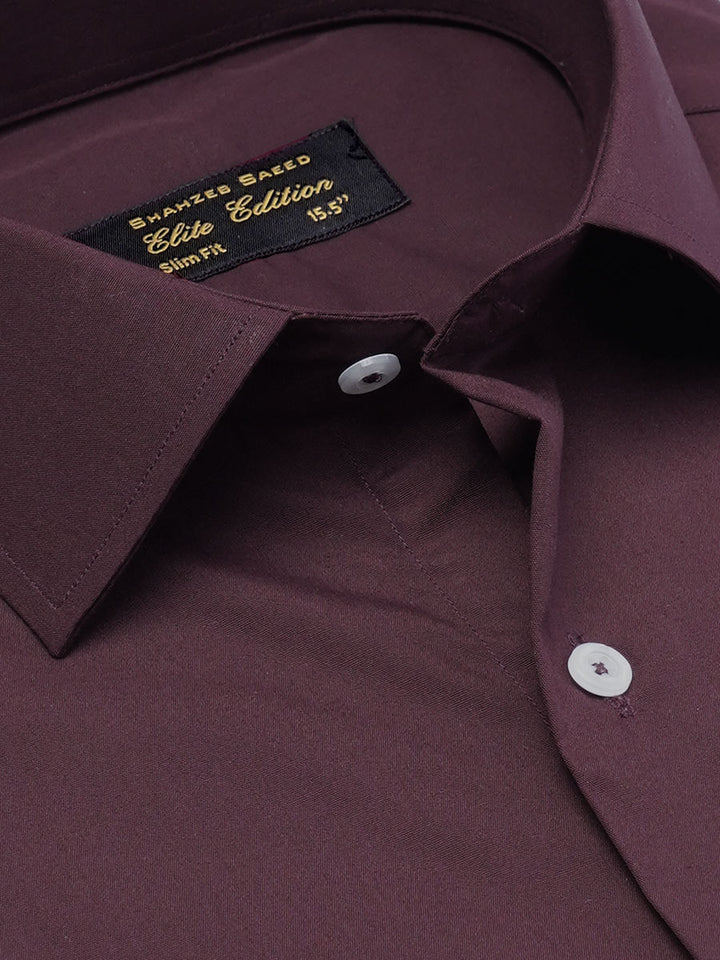 Maroon Plain, French Collar, Elite Edition, Men’s Formal Shirt (FS-2240)