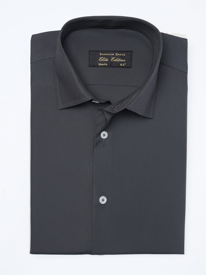 Charcoal Plain, Cutaway Collar, Elite Edition, Men’s Formal Shirt (FS-2241)