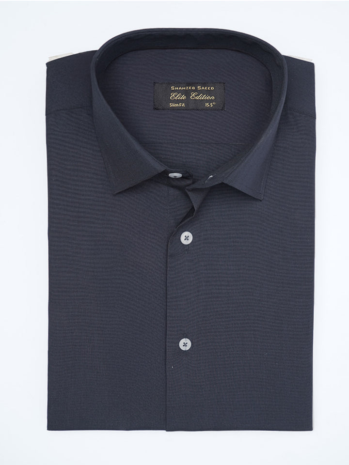 Navy Blue Plain, Cutaway Collar, Elite Edition, Men’s Formal Shirt (FS-2253)