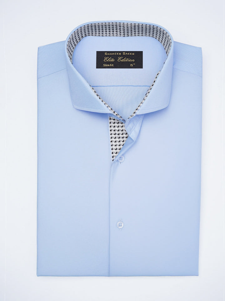 Sky Blue Plain, Elite Edition, Cutaway Collar Men’s Designer Formal Shirt (FS-2264)