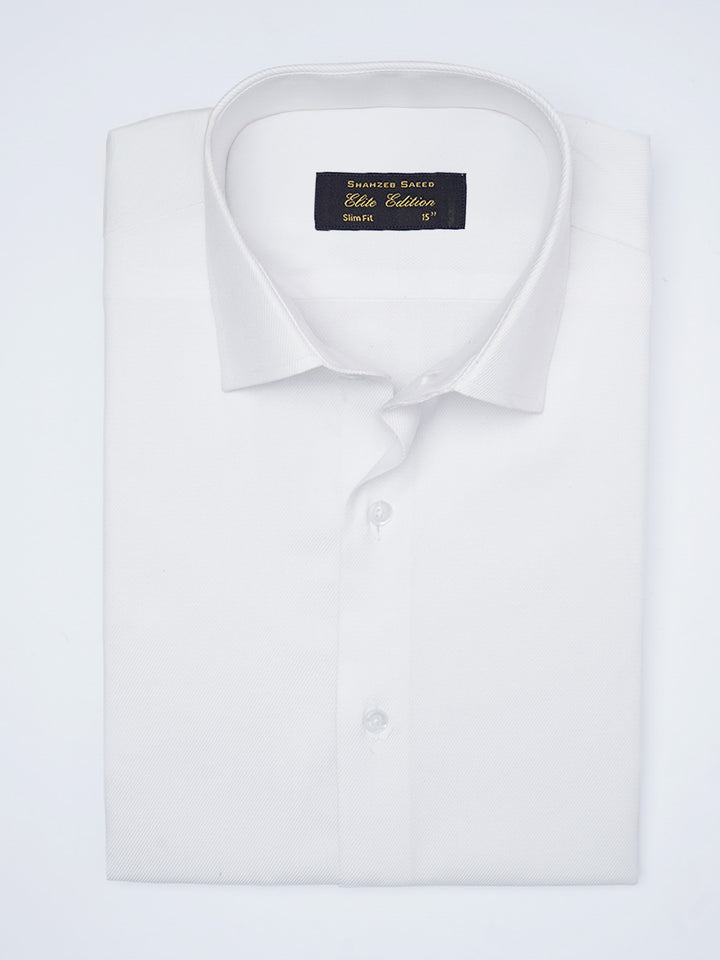 White Self, Cutaway Collar, Elite Edition, Men’s Formal Shirt (FS-2267)