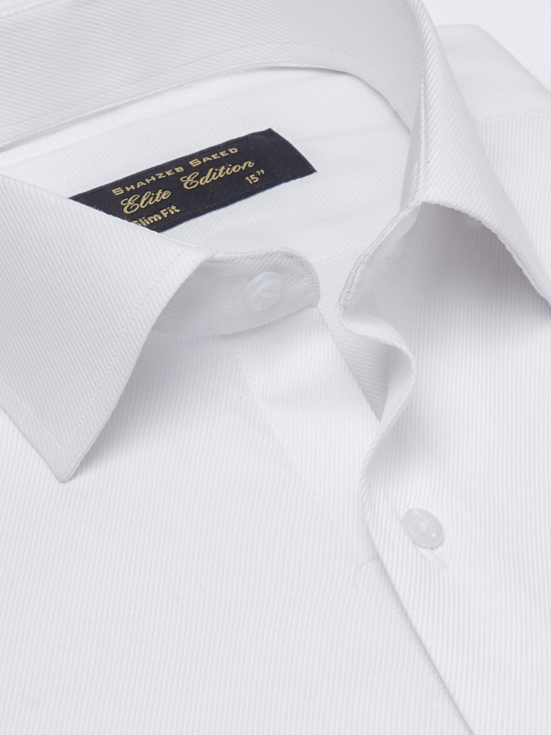 White Self, Cutaway Collar, Elite Edition, Men’s Formal Shirt (FS-2267)