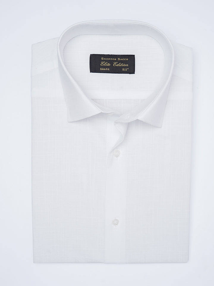 White Self, Cutaway Collar, Elite Edition, Men’s Formal Shirt (FS-2268)