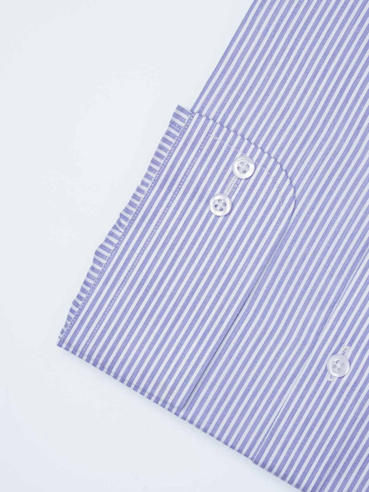 Blue Striped, Elite Edition, Cutaway Collar Men’s Formal Shirt (FS-2509)