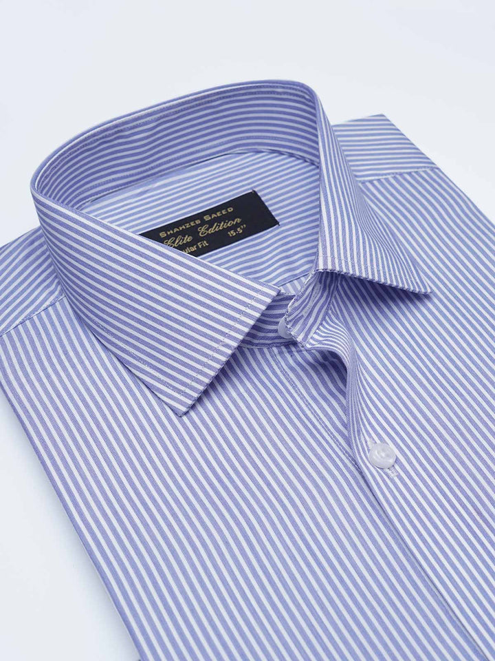 Blue Striped, Elite Edition, Cutaway Collar Men’s Formal Shirt (FS-2509)