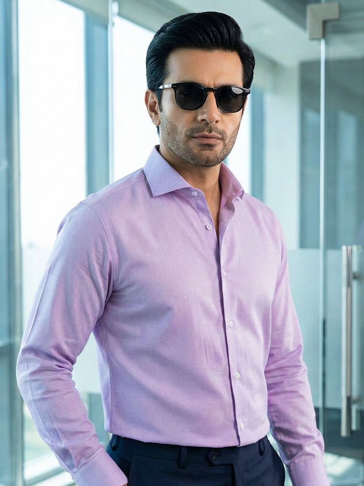 Lilac Self, Cutaway Collar, Elite Edition, Men’s Formal Shirt (FS-2724)