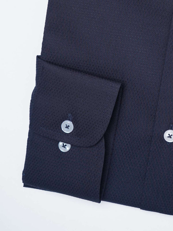 Navy Blue Self, Cutaway Collar, Elite Edition, Men’s Formal Shirt (FS-2729)