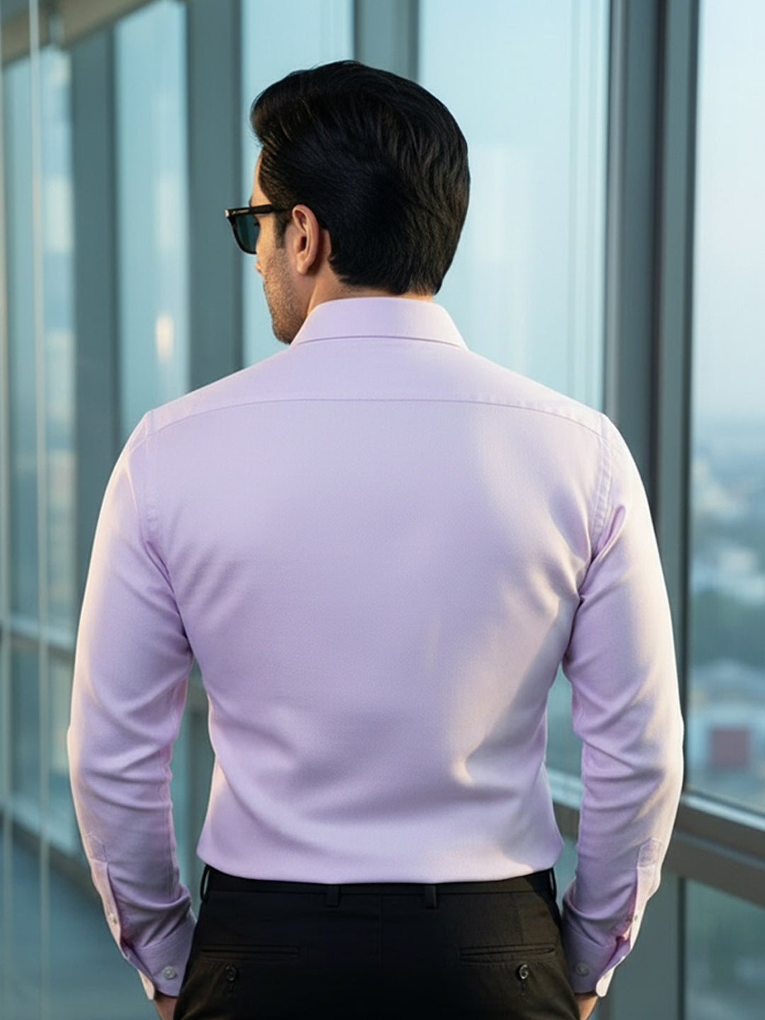 Lilac Self, Cutaway Collar, Elite Edition, Men’s Formal Shirt (FS-2732)