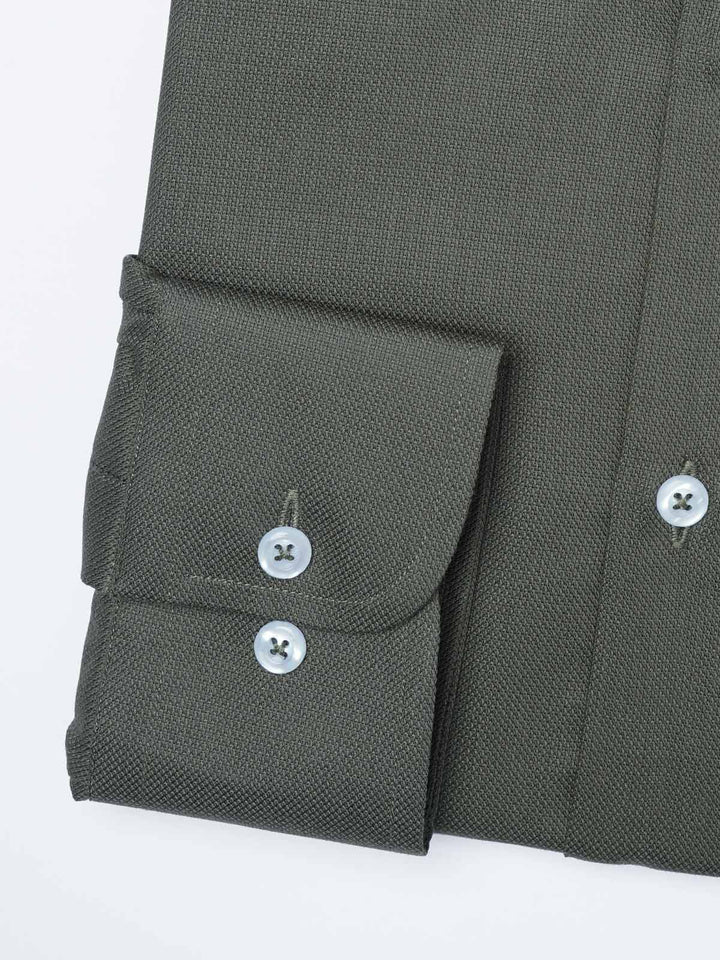 Olive Self, Cutaway Collar, Elite Edition, Men’s Formal Shirt (FS-2735)