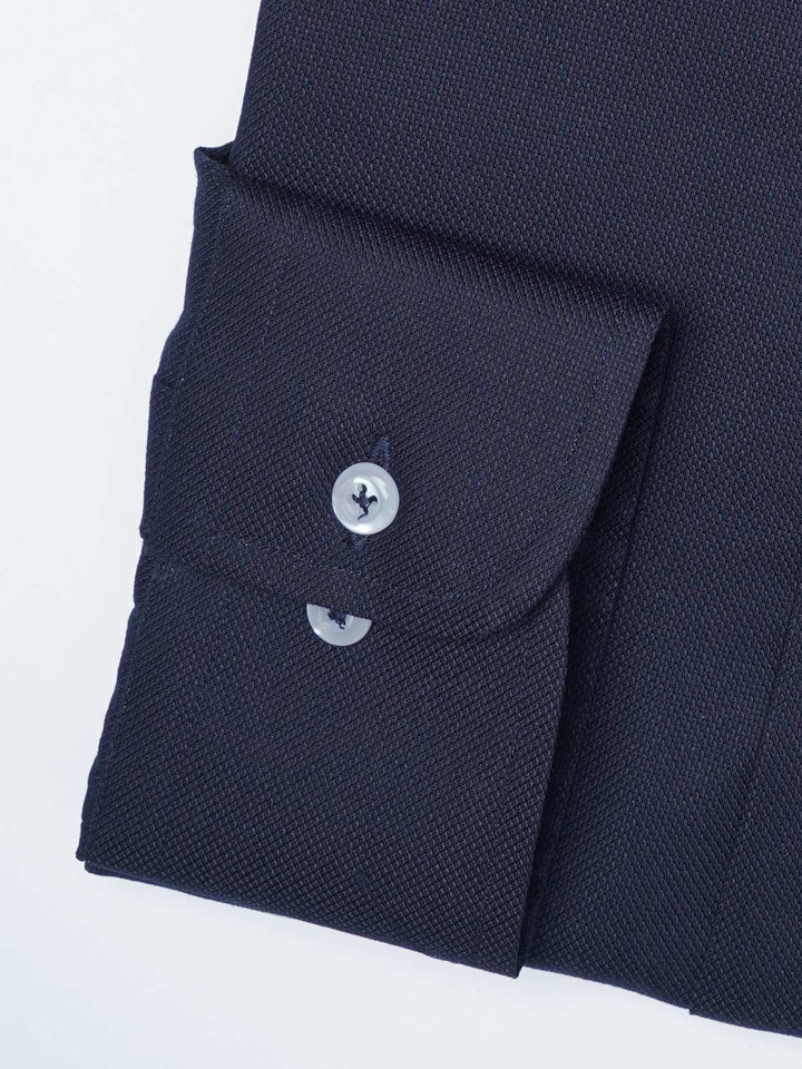 Navy Blue Self, Cutaway Collar, Elite Edition, Men’s Formal Shirt (FS-2736)