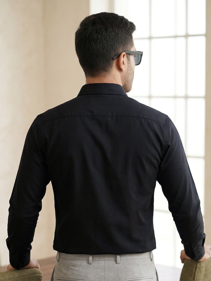 Black Plain, Cutaway Collar, Performance Formal Shirt (FS-2850)
