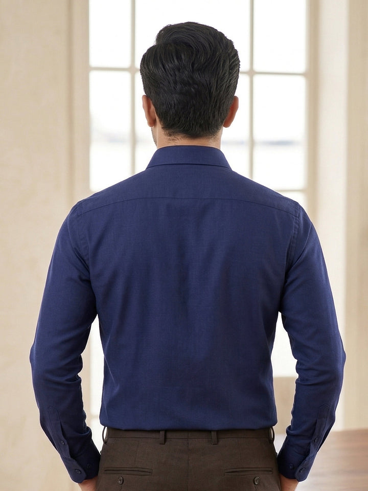 Navy Blue Plain, Cutaway Collar, Performance Formal Shirt (FS-2851)