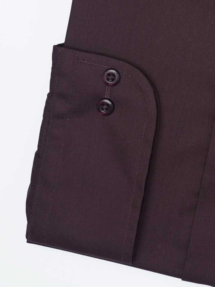 Maroon Plain, Cutaway Collar, Poplin Formal Shirt (FS-2896)